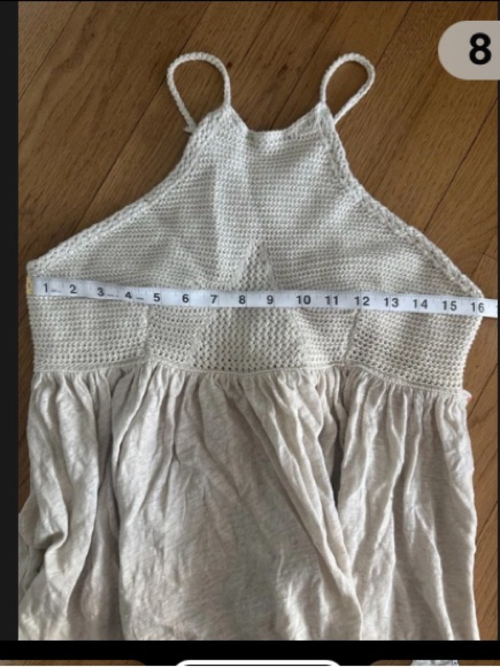 Like New  Free People Soft Clay Knit halter top large washed once. NO TAGS - Picture 3 of 7